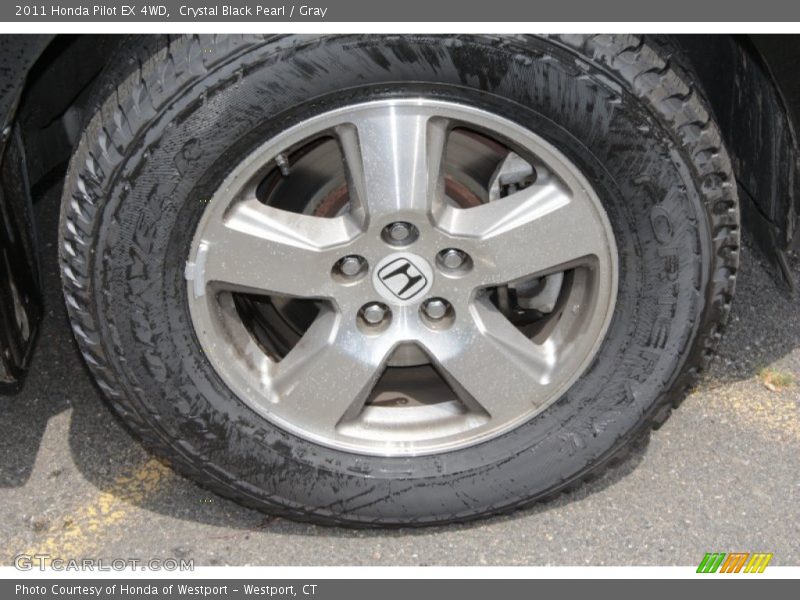Crystal Black Pearl / Gray 2011 Honda Pilot EX 4WD