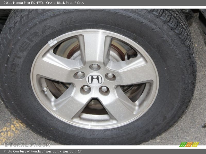 Crystal Black Pearl / Gray 2011 Honda Pilot EX 4WD
