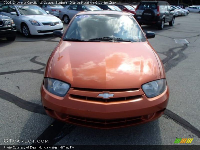 Sunburst Orange Metallic / Graphite Gray 2005 Chevrolet Cavalier LS Coupe