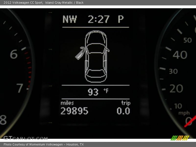 Island Gray Metallic / Black 2012 Volkswagen CC Sport