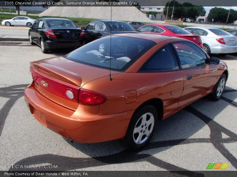 Sunburst Orange Metallic / Graphite Gray 2005 Chevrolet Cavalier LS Coupe
