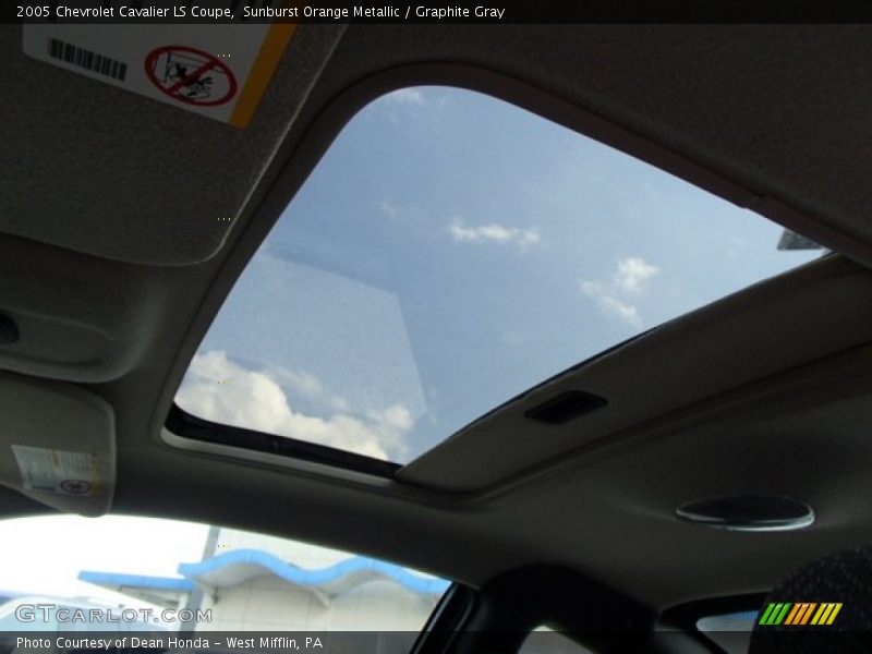 Sunburst Orange Metallic / Graphite Gray 2005 Chevrolet Cavalier LS Coupe