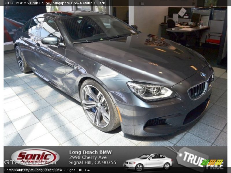 Singapore Grey Metallic / Black 2014 BMW M6 Gran Coupe