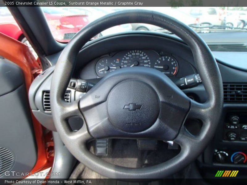 Sunburst Orange Metallic / Graphite Gray 2005 Chevrolet Cavalier LS Coupe