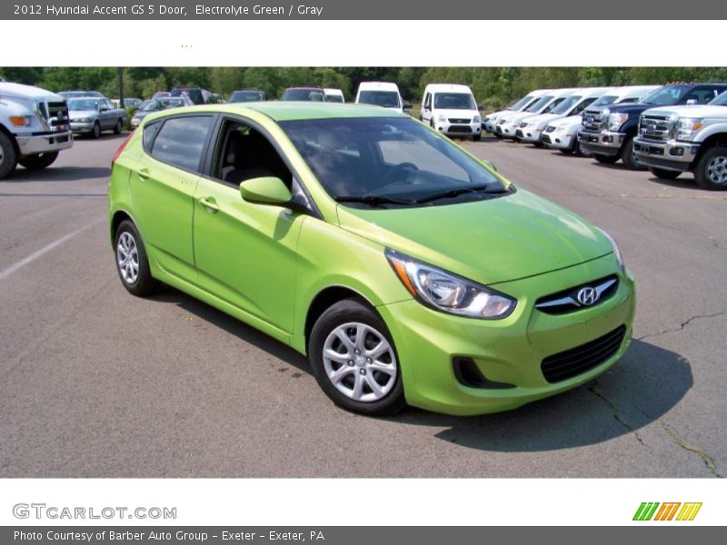 Electrolyte Green / Gray 2012 Hyundai Accent GS 5 Door