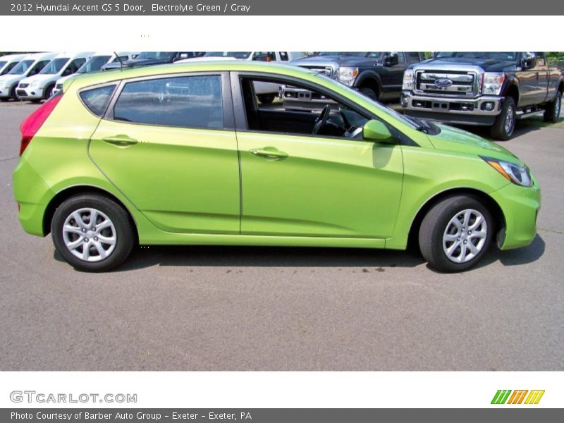 Electrolyte Green / Gray 2012 Hyundai Accent GS 5 Door