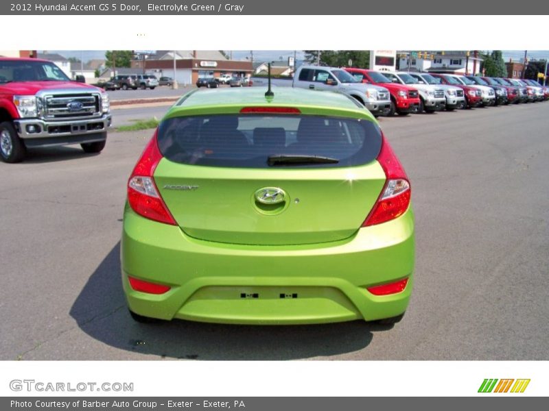 Electrolyte Green / Gray 2012 Hyundai Accent GS 5 Door