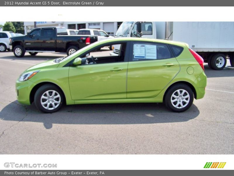 Electrolyte Green / Gray 2012 Hyundai Accent GS 5 Door