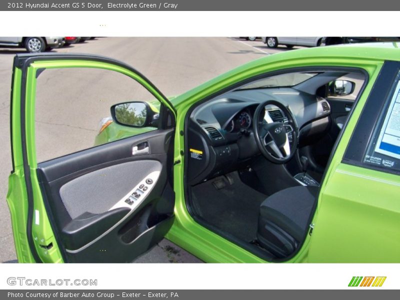 Electrolyte Green / Gray 2012 Hyundai Accent GS 5 Door