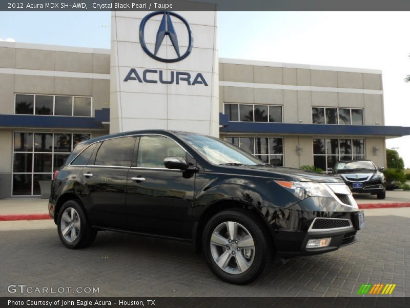 Crystal Black Pearl / Taupe 2012 Acura MDX SH-AWD