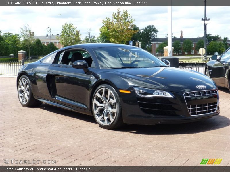 Phantom Black Pearl Effect / Fine Nappa Black Leather 2010 Audi R8 5.2 FSI quattro