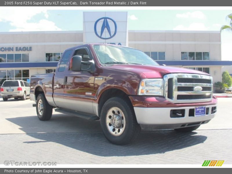 Dark Toreador Red Metallic / Dark Flint 2005 Ford F250 Super Duty XLT SuperCab