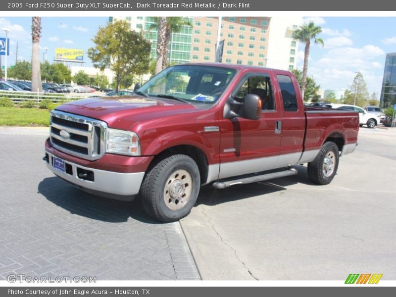Dark Toreador Red Metallic / Dark Flint 2005 Ford F250 Super Duty XLT SuperCab