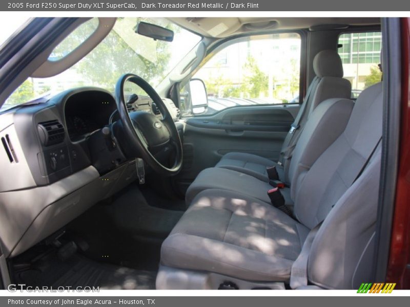 Dark Toreador Red Metallic / Dark Flint 2005 Ford F250 Super Duty XLT SuperCab