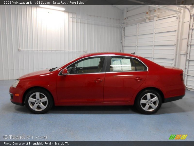 Salsa Red / Pure Beige 2008 Volkswagen Jetta SE Sedan