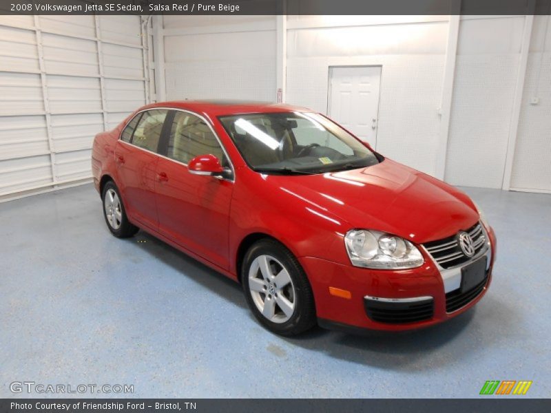 Salsa Red / Pure Beige 2008 Volkswagen Jetta SE Sedan