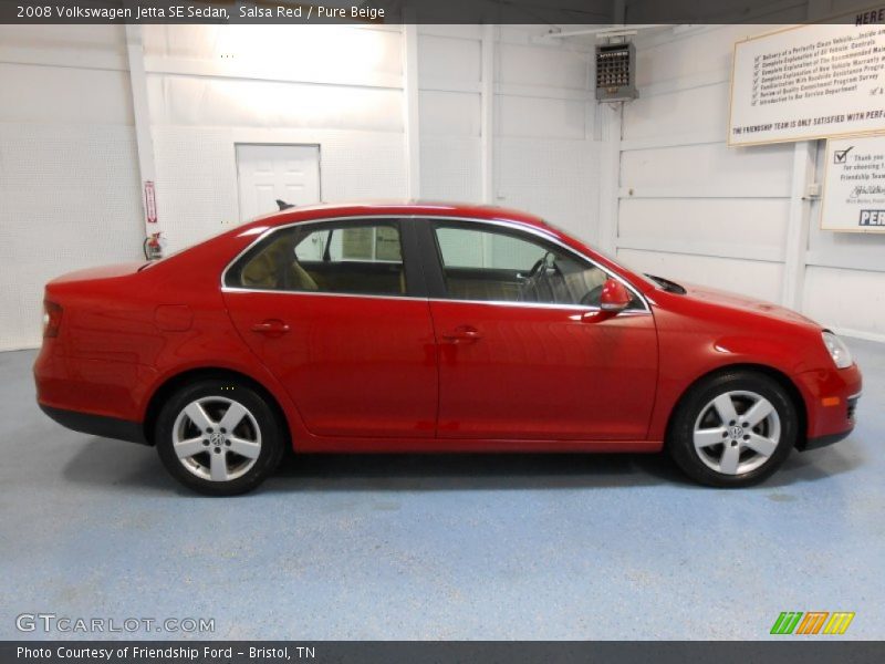 Salsa Red / Pure Beige 2008 Volkswagen Jetta SE Sedan