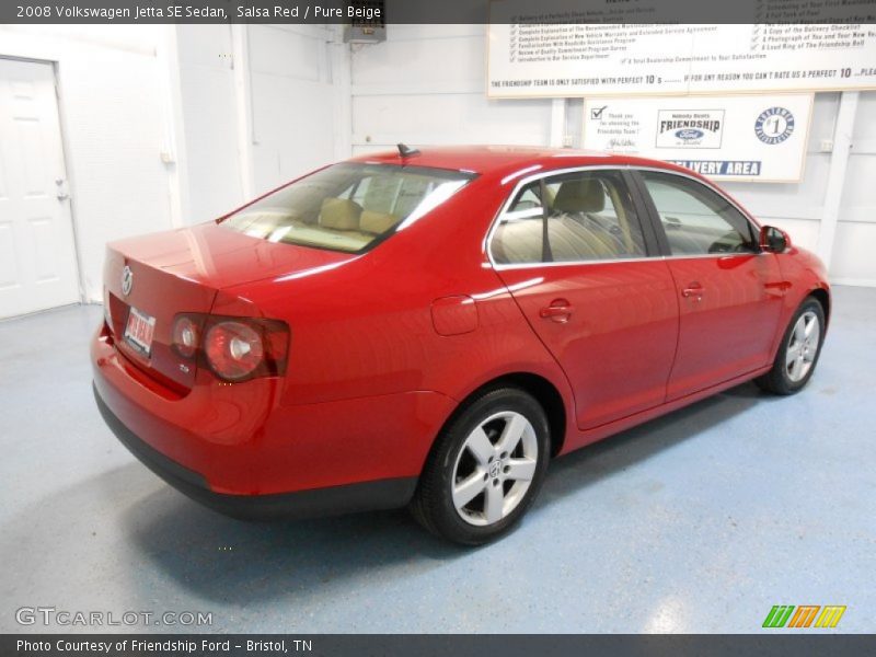 Salsa Red / Pure Beige 2008 Volkswagen Jetta SE Sedan