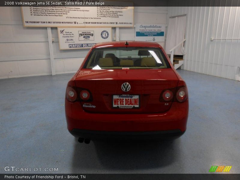 Salsa Red / Pure Beige 2008 Volkswagen Jetta SE Sedan