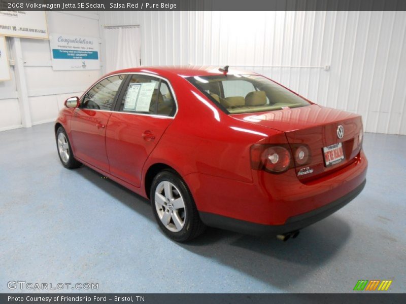Salsa Red / Pure Beige 2008 Volkswagen Jetta SE Sedan