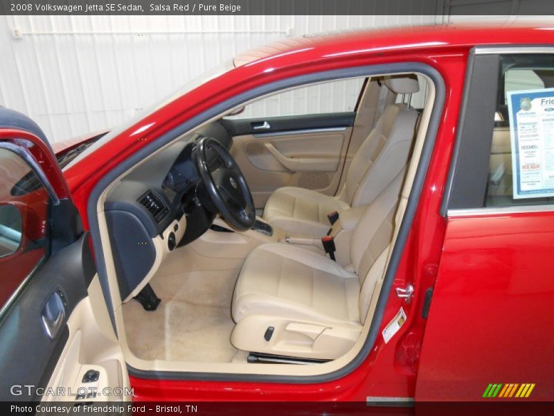 Salsa Red / Pure Beige 2008 Volkswagen Jetta SE Sedan