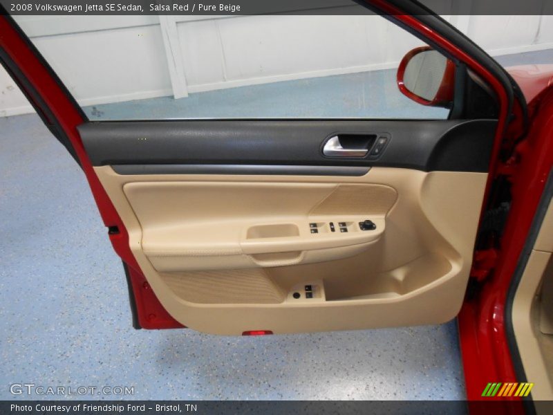 Salsa Red / Pure Beige 2008 Volkswagen Jetta SE Sedan