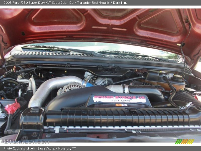 Dark Toreador Red Metallic / Dark Flint 2005 Ford F250 Super Duty XLT SuperCab