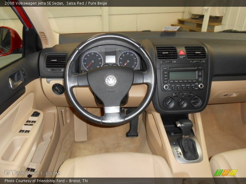 Salsa Red / Pure Beige 2008 Volkswagen Jetta SE Sedan