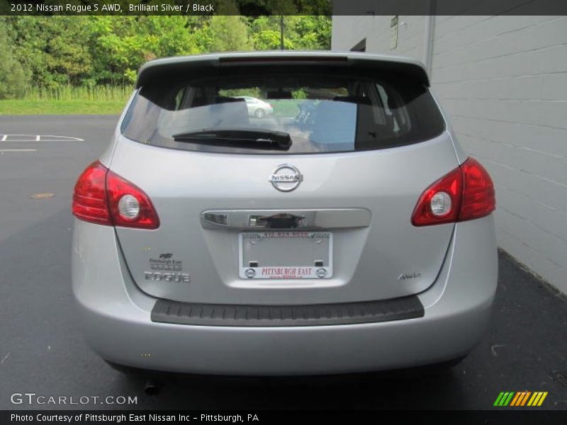 Brilliant Silver / Black 2012 Nissan Rogue S AWD