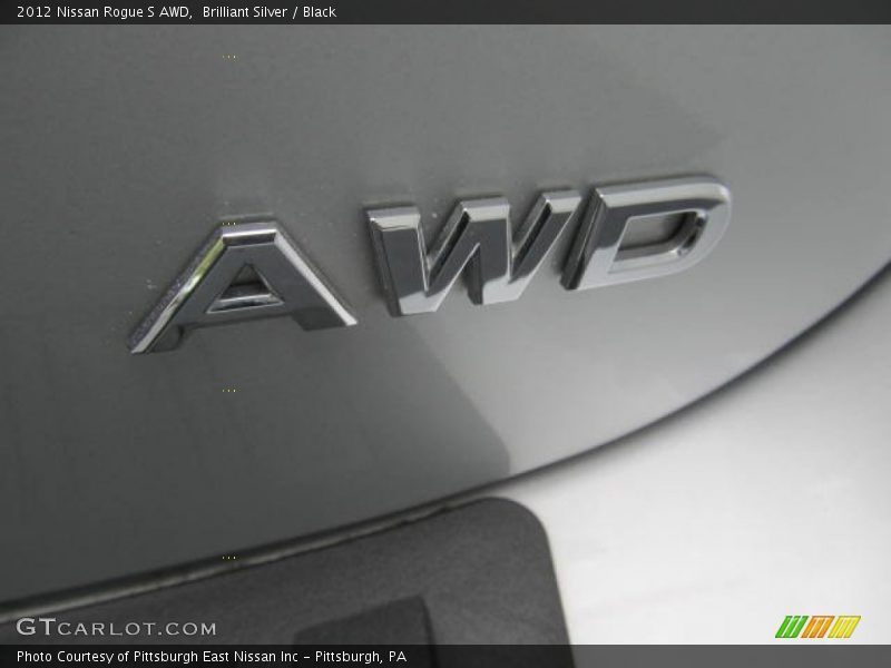 Brilliant Silver / Black 2012 Nissan Rogue S AWD
