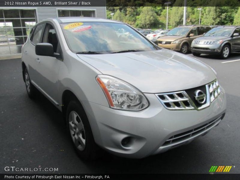 Brilliant Silver / Black 2012 Nissan Rogue S AWD