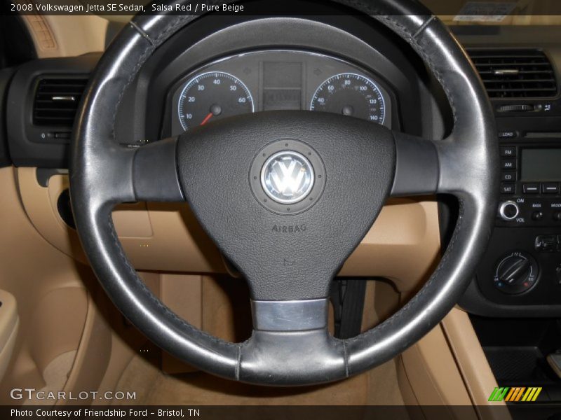 Salsa Red / Pure Beige 2008 Volkswagen Jetta SE Sedan