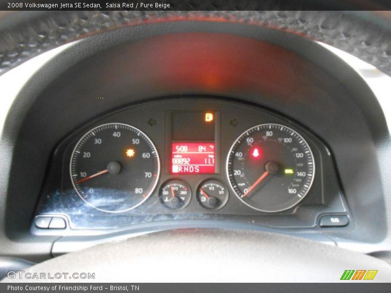 Salsa Red / Pure Beige 2008 Volkswagen Jetta SE Sedan