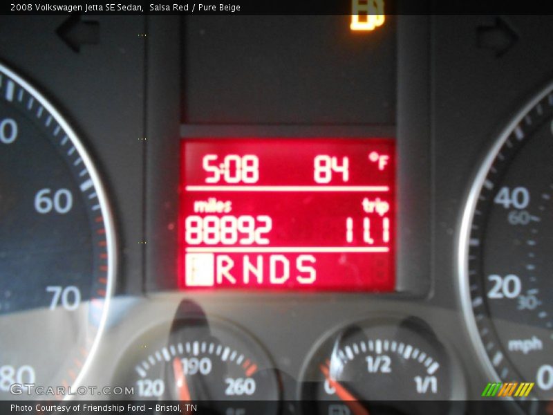 Salsa Red / Pure Beige 2008 Volkswagen Jetta SE Sedan