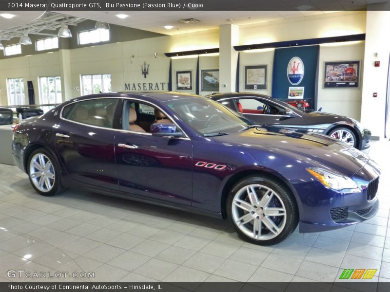 Blu Passione (Passion Blue) / Cuoio 2014 Maserati Quattroporte GTS