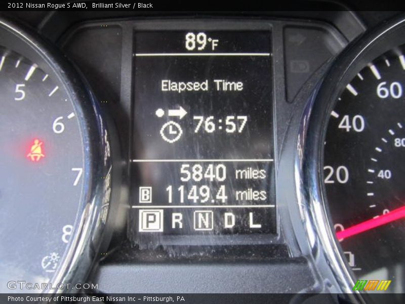 Brilliant Silver / Black 2012 Nissan Rogue S AWD