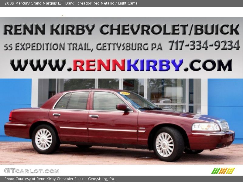 Dark Toreador Red Metallic / Light Camel 2009 Mercury Grand Marquis LS