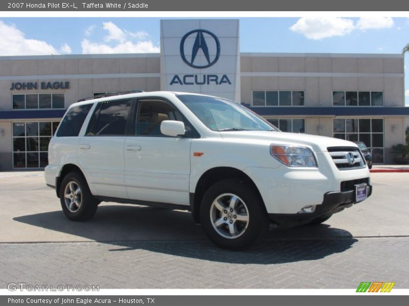 Taffeta White / Saddle 2007 Honda Pilot EX-L