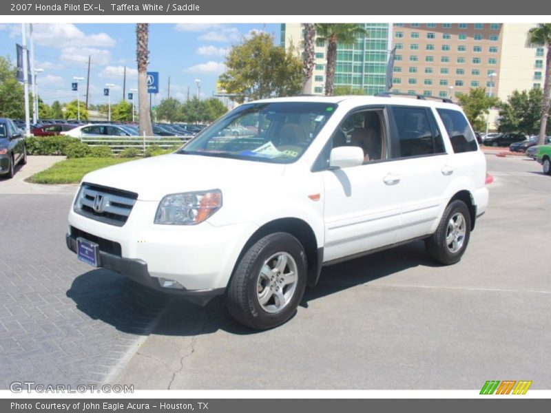 Taffeta White / Saddle 2007 Honda Pilot EX-L