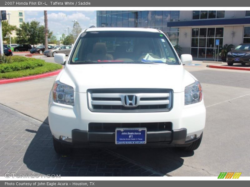 Taffeta White / Saddle 2007 Honda Pilot EX-L