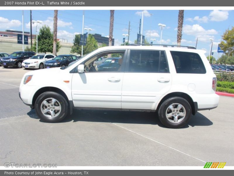 Taffeta White / Saddle 2007 Honda Pilot EX-L
