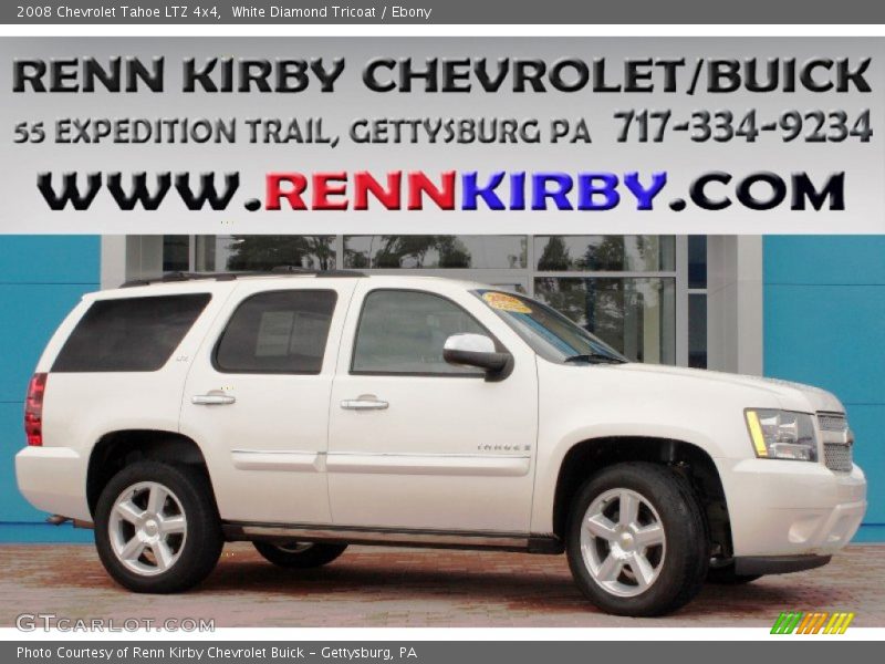 White Diamond Tricoat / Ebony 2008 Chevrolet Tahoe LTZ 4x4