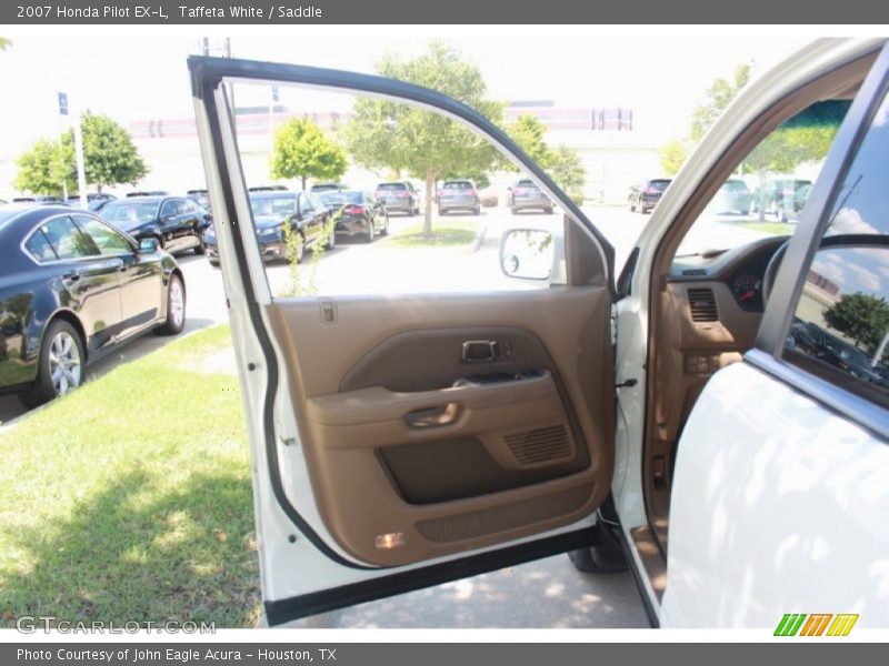 Taffeta White / Saddle 2007 Honda Pilot EX-L