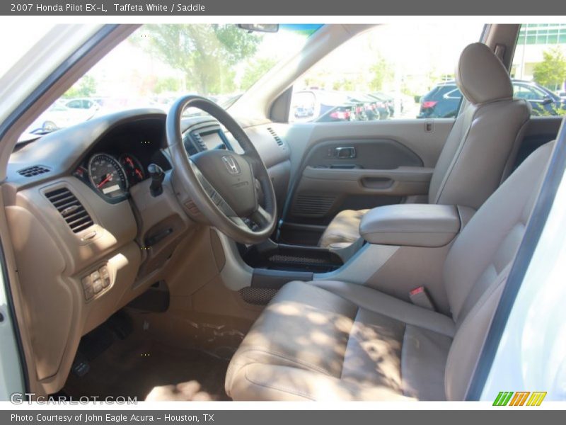 Taffeta White / Saddle 2007 Honda Pilot EX-L