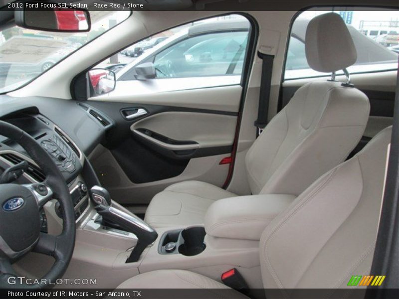 Race Red / Stone 2012 Ford Focus SEL Sedan