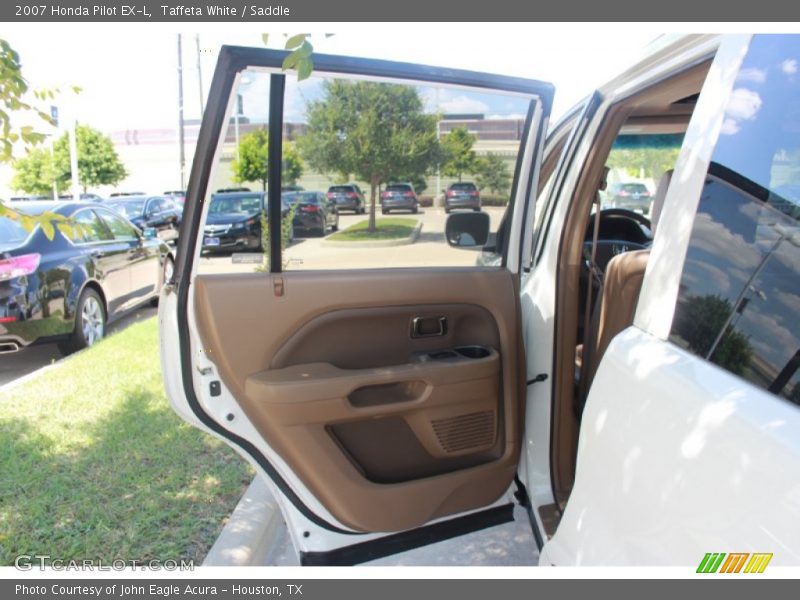 Taffeta White / Saddle 2007 Honda Pilot EX-L