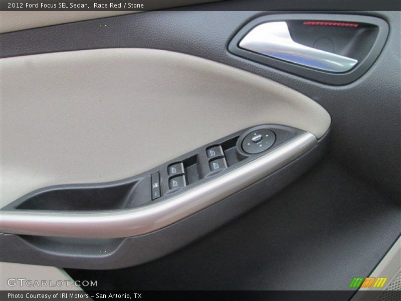Race Red / Stone 2012 Ford Focus SEL Sedan