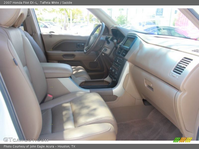 Taffeta White / Saddle 2007 Honda Pilot EX-L
