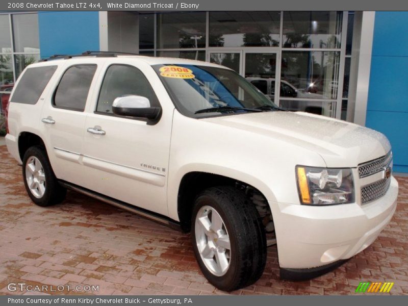 White Diamond Tricoat / Ebony 2008 Chevrolet Tahoe LTZ 4x4