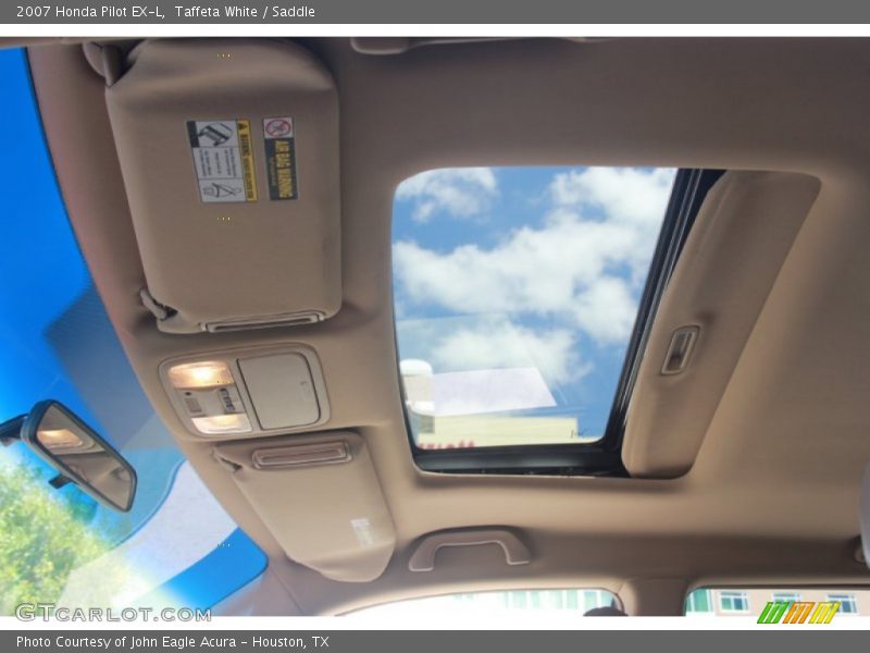 Taffeta White / Saddle 2007 Honda Pilot EX-L